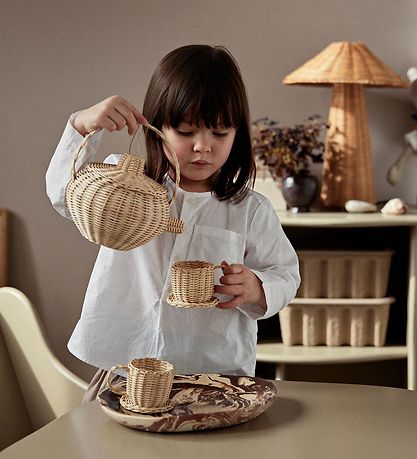 ferm Living Tea-Set - Rattan - Natual ferm Living Tea-Set - Rattan - Natual