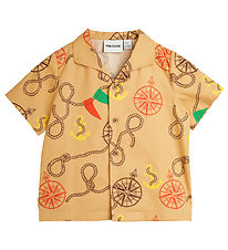 Mini Rodini Shirt - Nautical Aop - Beige Mini Rodini Shirt - Nautical Aop - Beige