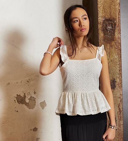 Hound Top - Ruffle - White