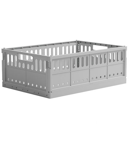 Boîte Pliante Made Crate - Maxi - 48x33x17,5 cm - Brumeuse Grey Boîte Pliante Made Crate - Maxi - 48x33x17,5 cm - Brumeuse Grey