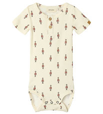 Lil' Atelier Bodysuit k/æ - Rib - NbmGio - Turtledove w. Tin Sol