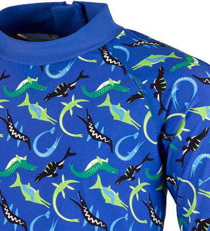BECO Zwemtop - Ocean Dinos - UV50+ - Blauw