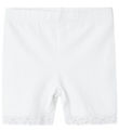 Name It Bicycle Shorts - NmfVista - Bright White w. Lace