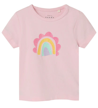 Name It T-shirt - NbfVubie - Parfait Pink w. Glitter Name It T-shirt - NbfVubie - Parfait Pink w. Glitter
