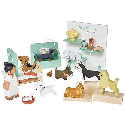 Tender Leaf Wooden Toy - Dog salon for Dollhouse