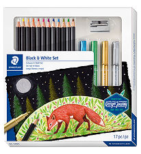 Staedtler Colouring Set - Black/White - 17 Parts Staedtler Colouring Set - Black/White - 17 Parts