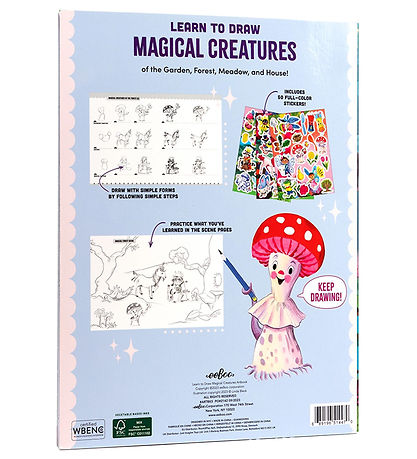 Livre de Coloriage Eeboo - Apprendre à dessiner - Créatures magi Livre de Coloriage Eeboo - Apprendre à dessiner - Créatures magi