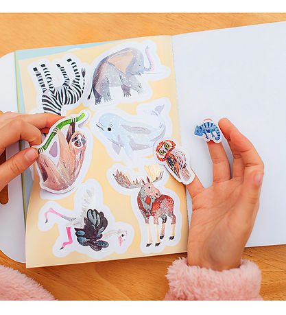 Eeboo Sticker Book - 200+ Stickers - Beautiful Animals