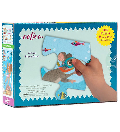 Eeboo Puzzel - 20 Bakstenen - 28x38 cm - Diepzeeschat Eeboo Puzzel - 20 Bakstenen - 28x38 cm - Diepzeeschat