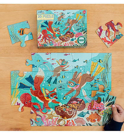Eeboo Puzzel - 20 Bakstenen - 28x38 cm - Diepzeeschat Eeboo Puzzel - 20 Bakstenen - 28x38 cm - Diepzeeschat