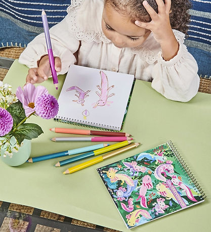 Eeboo Colouring Pencils - 6 pcs - Jumbo - Axolotl Eeboo Colouring Pencils - 6 pcs - Jumbo - Axolotl