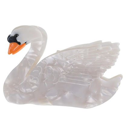 By Stær Hair clip - Swan - 9x5 cm - Light Grey
