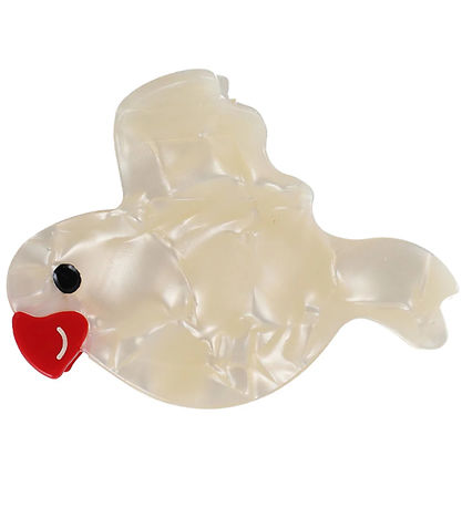 By Stær Haarspange - Papagei - 9x6 cm - Cremefarbig By Stær Haarspange - Papagei - 9x6 cm - Cremefarbig