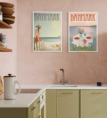 Vissevasse Poster - 50x70 cm - Denemarken - Aarbeien