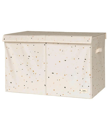 3 Sprouts Opbergbox m. Deksel - 63x38x39 cm - Terrazzo/Crème
