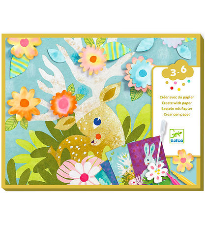 Djeco Creatieve Speelset - Creatief met papier m. Houtkpaper Djeco Creatieve Speelset - Creatief met papier m. Houtkpaper