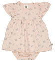 Müsli Bodysuit w. Skirt s/s - Jasmin - Nightingale/Jasmin Blue/S