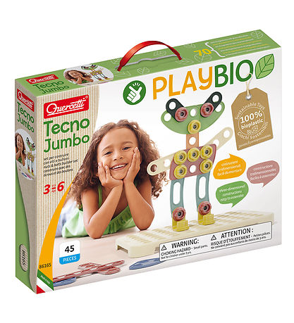 Quercetti Smíða sett - PlayBio Tecno Jumbo - 45 Partar - 86165