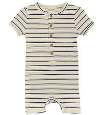 Minymo Summer Romper - Rib - Pristine Minymo Summer Romper - Rib - Pristine