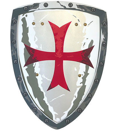 Liontouch Costume - Knight's Shield - Gray w. Maltese Cross