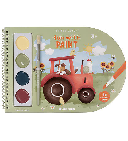 Little Dutch Malbuch m. Wasserfarben/Pinsel - Klein Farm