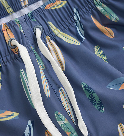 Color Kids Swim Shorts - Vintage Indigo w. Surfboards