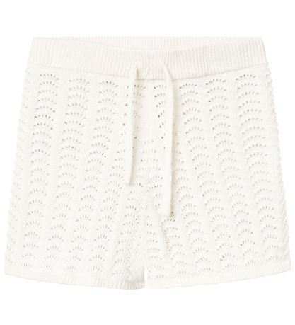 Lil' Atelier Shorts - Stickad - NbfJohanna - Kokosmjölk m. Hulmø