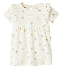 Lil' Atelier Bodysuit w. Skirt s/s - NbfGavo Ene - Coconut Milk