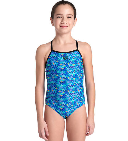 Arena Swimsuit - Pool tiles - Black/Blue