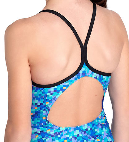Arena Swimsuit - Pool tiles - Black/Blue