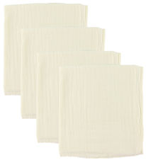 Pippi Muslin Cloths - 4-Pack - 65x65 cm - Marshmallow White Pippi Muslin Cloths - 4-Pack - 65x65 cm - Marshmallow White