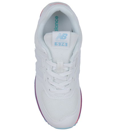 New Balance Shoe - 574 - White/Team Sky Blue