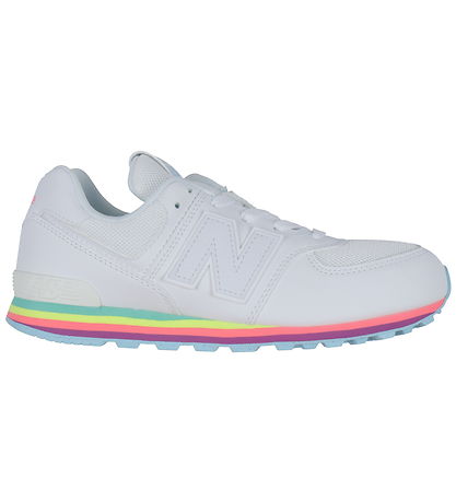 New Balance Shoe - 574 - White/Team Sky Blue