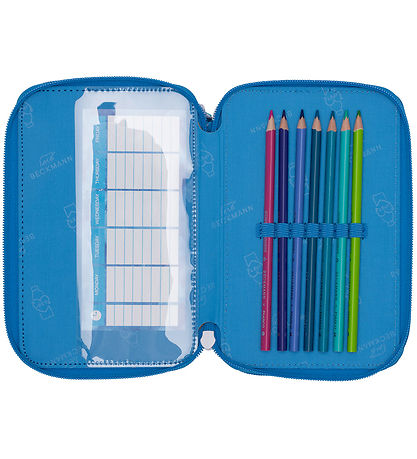 Beckmann Pencil Case w. Contents - Ocean