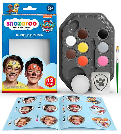 Snazaroo Face Paint - 8 Colours - Paw Patrol Rubble & Zuma