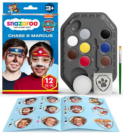 Snazaroo Face Paint - 8 Colours - Paw Patrol Chase & Marshall