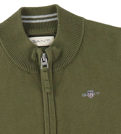Gilet GANT - Tricoté - Shield - Juniper Green Gilet GANT - Tricoté - Shield - Juniper Green
