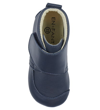 En Fant Soft Sole Leather Shoes - Leather - Blue Night