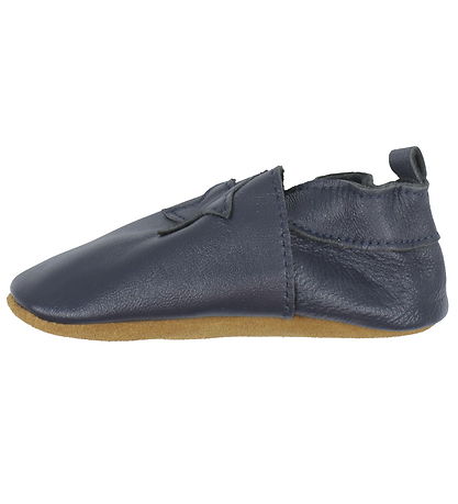 En Fant Leder-Krabbelschuhe - Blue Night
