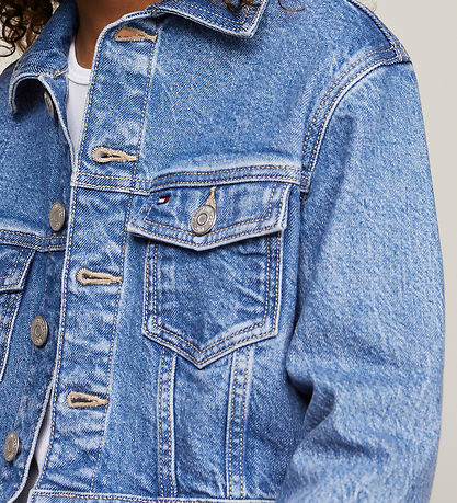 Tommy Hilfiger Denim Jacket - Cropped - Trucker - Midsaltpepper