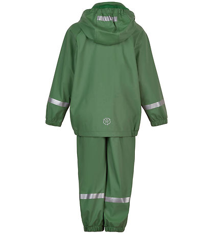 Color Kids Rainwear w. Suspenders - PU - Dark Ivy