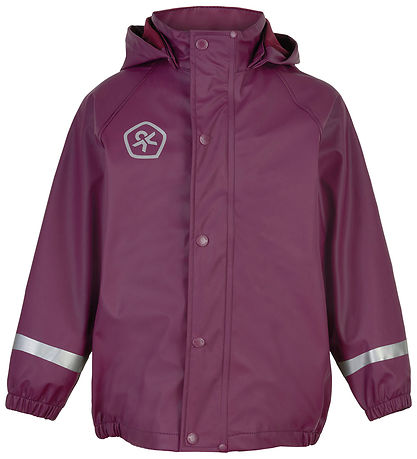 Color Kids Rainwear w. Suspenders - PU - Plum Caspian