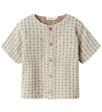 Lil' Atelier Shirt - NmmJoey - Bleached Sand w. Checs
