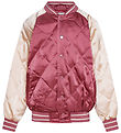 Molo Bomber Jacket - Haru - Dark Rose/Cream w. Embroidery Molo Bomber Jacket - Haru - Dark Rose/Cream w. Embroidery