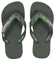 Havaianas Flip Flops - Brasil Logo - Olive Green
