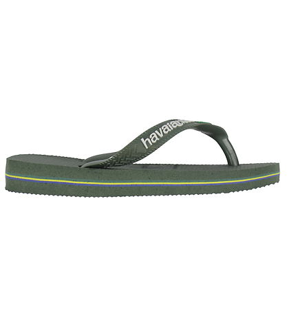 Havaianas Flip Flops - Brasil Logo - Olive Green