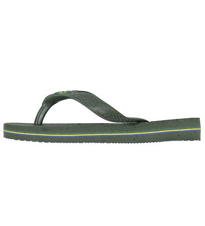 Havaianas Flip Flops - Brasil Logo - Olive Green