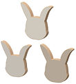 Cam Cam Wooden hanger - 3-Pack - 9.6x10x6.5 cm - Rabbit Cam Cam Wooden hanger - 3-Pack - 9.6x10x6.5 cm - Rabbit
