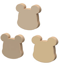Cam Cam Wooden hanger - 3-Pack - 7x7x6.5 cm - Bear Cam Cam Wooden hanger - 3-Pack - 7x7x6.5 cm - Bear