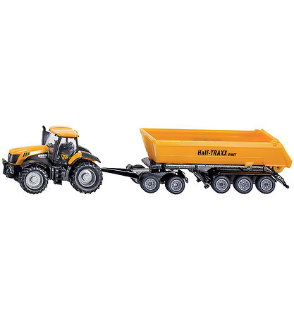 Siku Tractor w. Trailer - 1:87 - Jcb With Dolly Duck Tipping Tra Siku Tractor w. Trailer - 1:87 - Jcb With Dolly Duck Tipping Tra